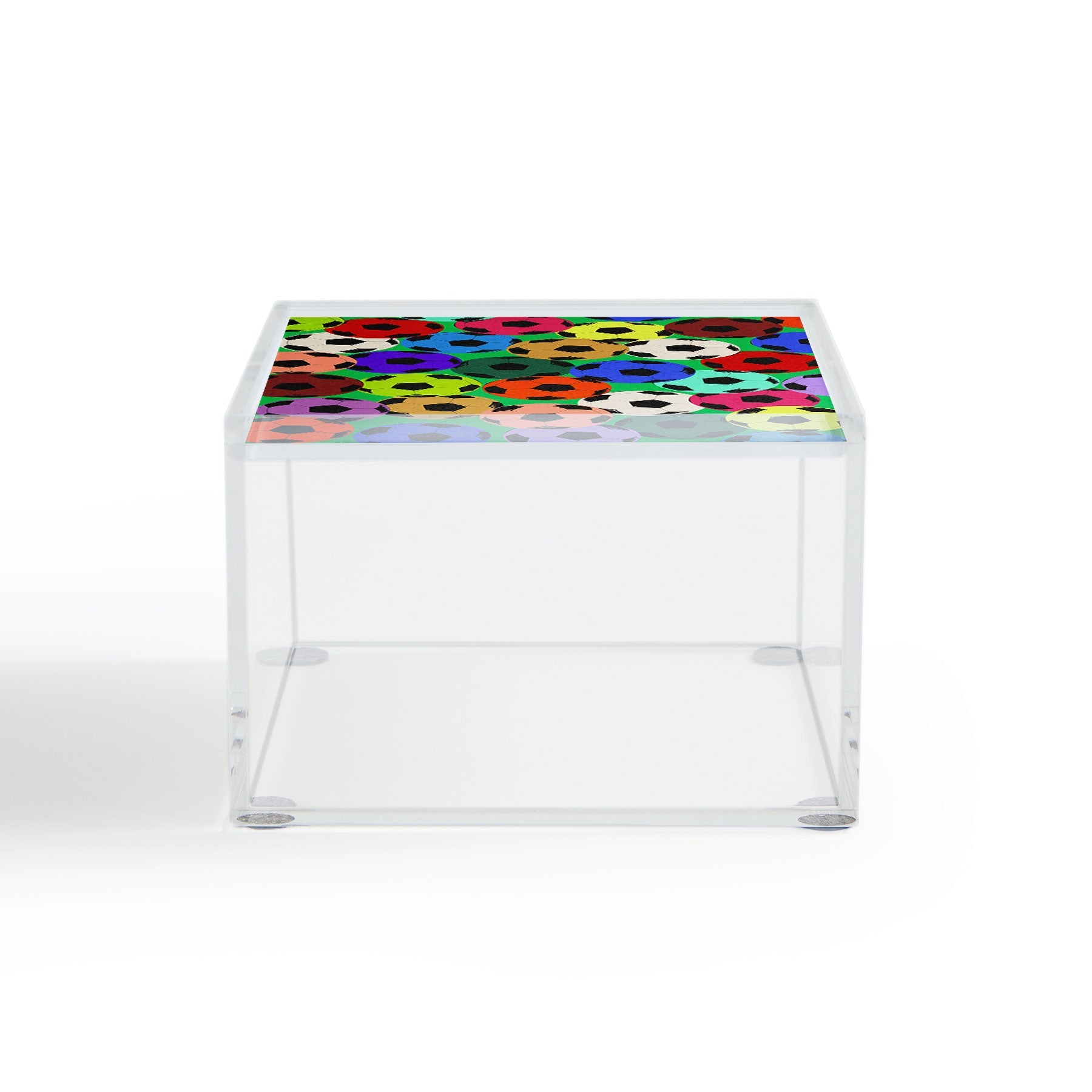 Society6 Design Studio World Cup Football Rainbow Acrylic Box