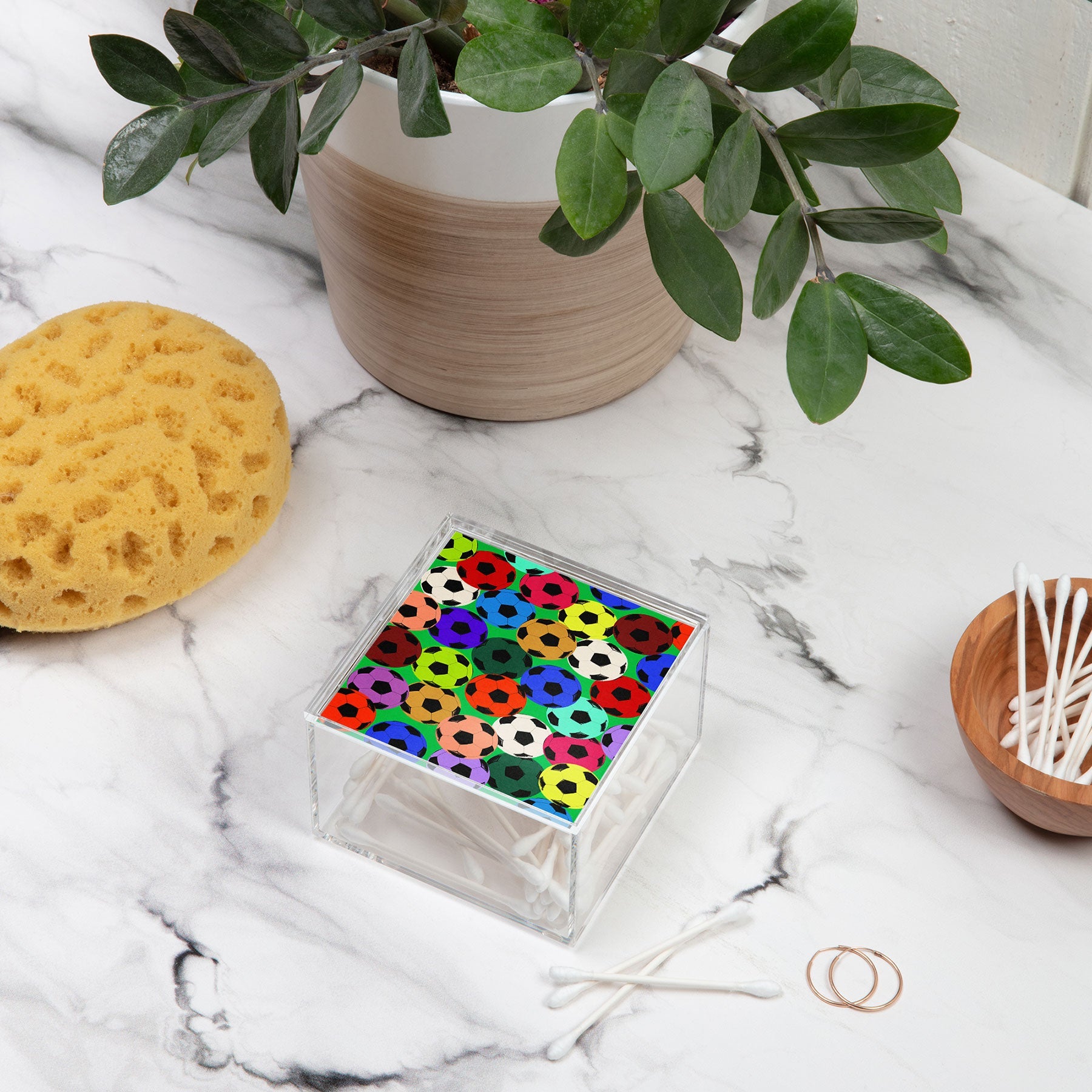 Society6 Design Studio World Cup Football Rainbow Acrylic Box