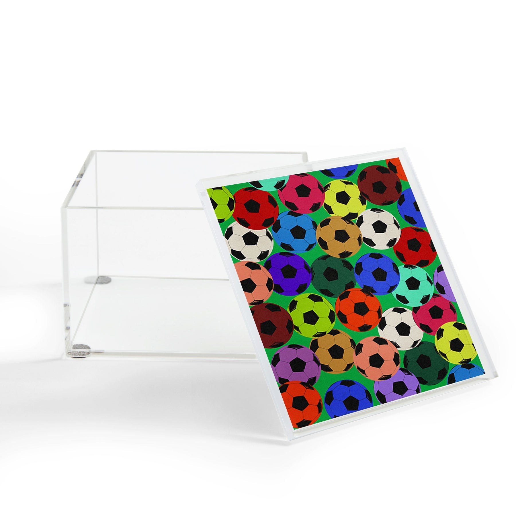 Society6 Design Studio World Cup Football Rainbow Acrylic Box