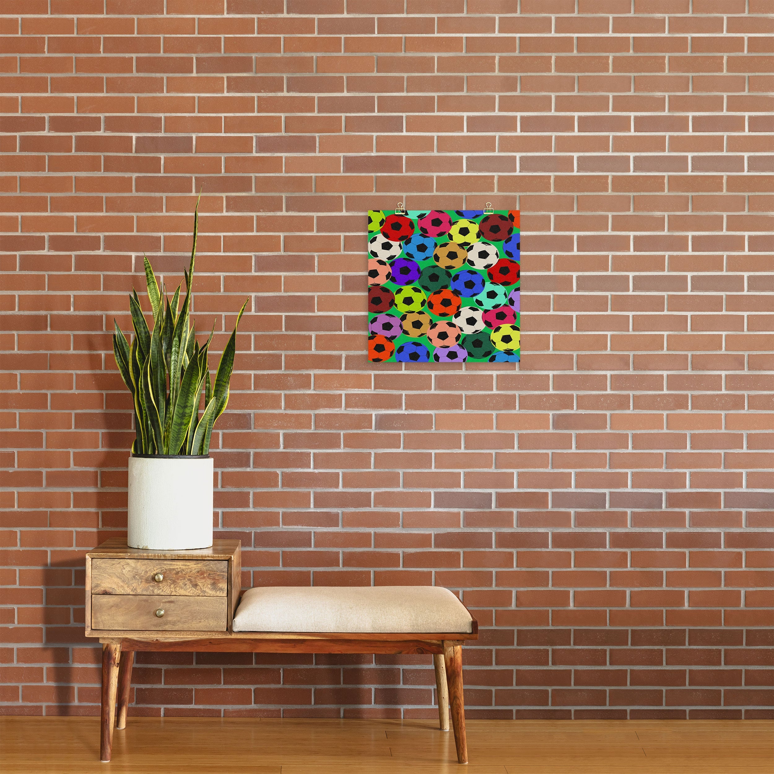 Society6 Design Studio World Cup Football Rainbow Art Print