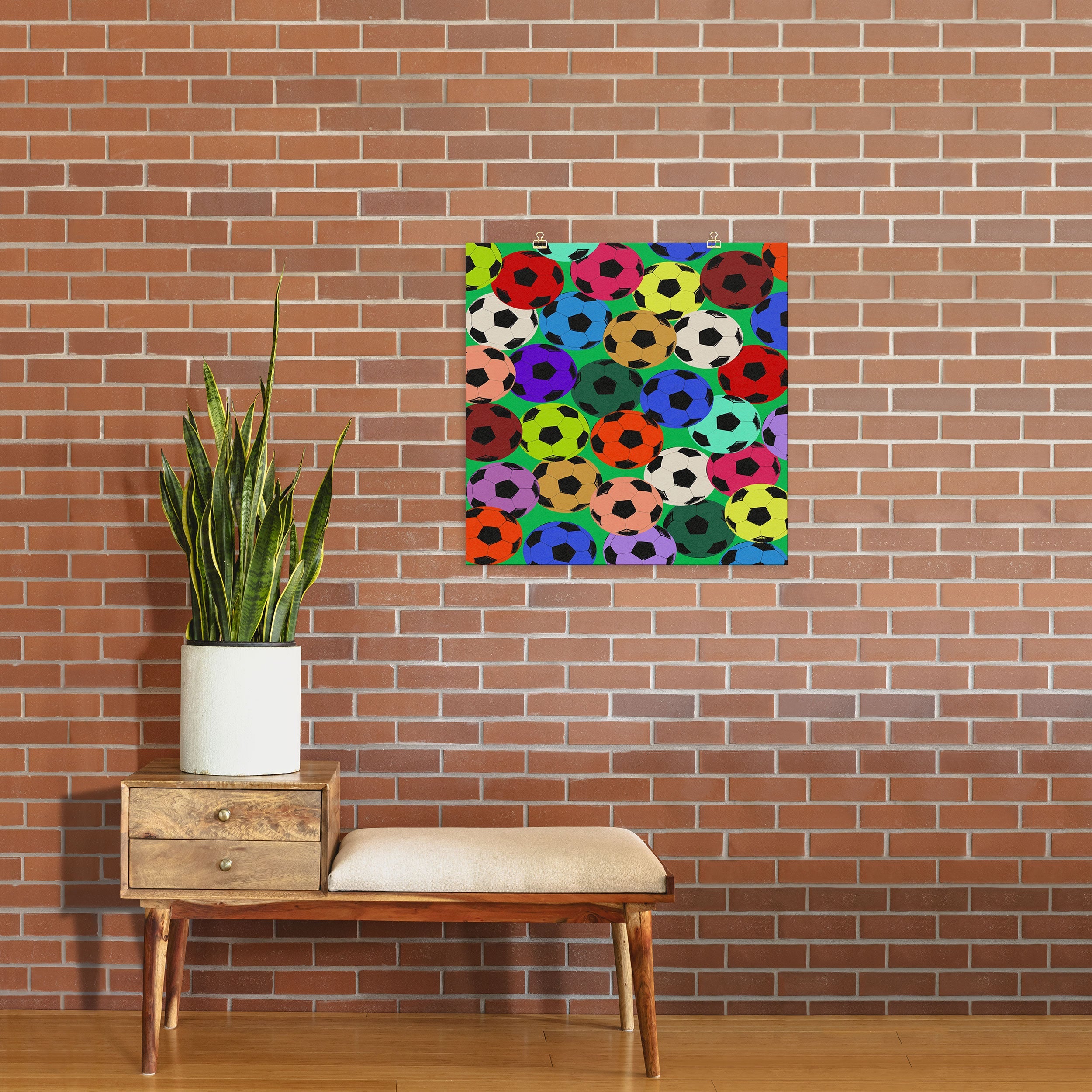 Society6 Design Studio World Cup Football Rainbow Art Print