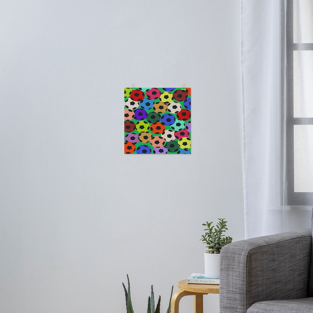 Society6 Design Studio World Cup Football Rainbow Art Print