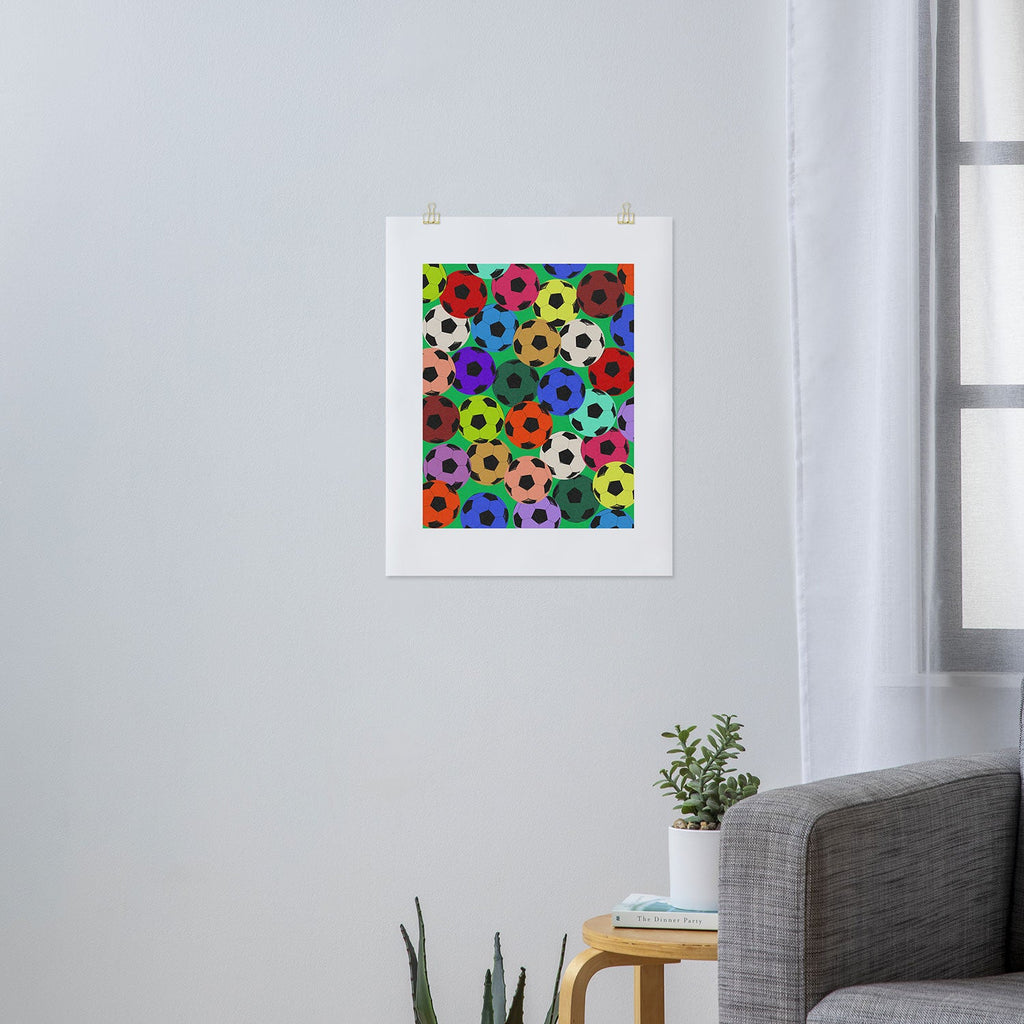 Society6 Design Studio World Cup Football Rainbow Art Print