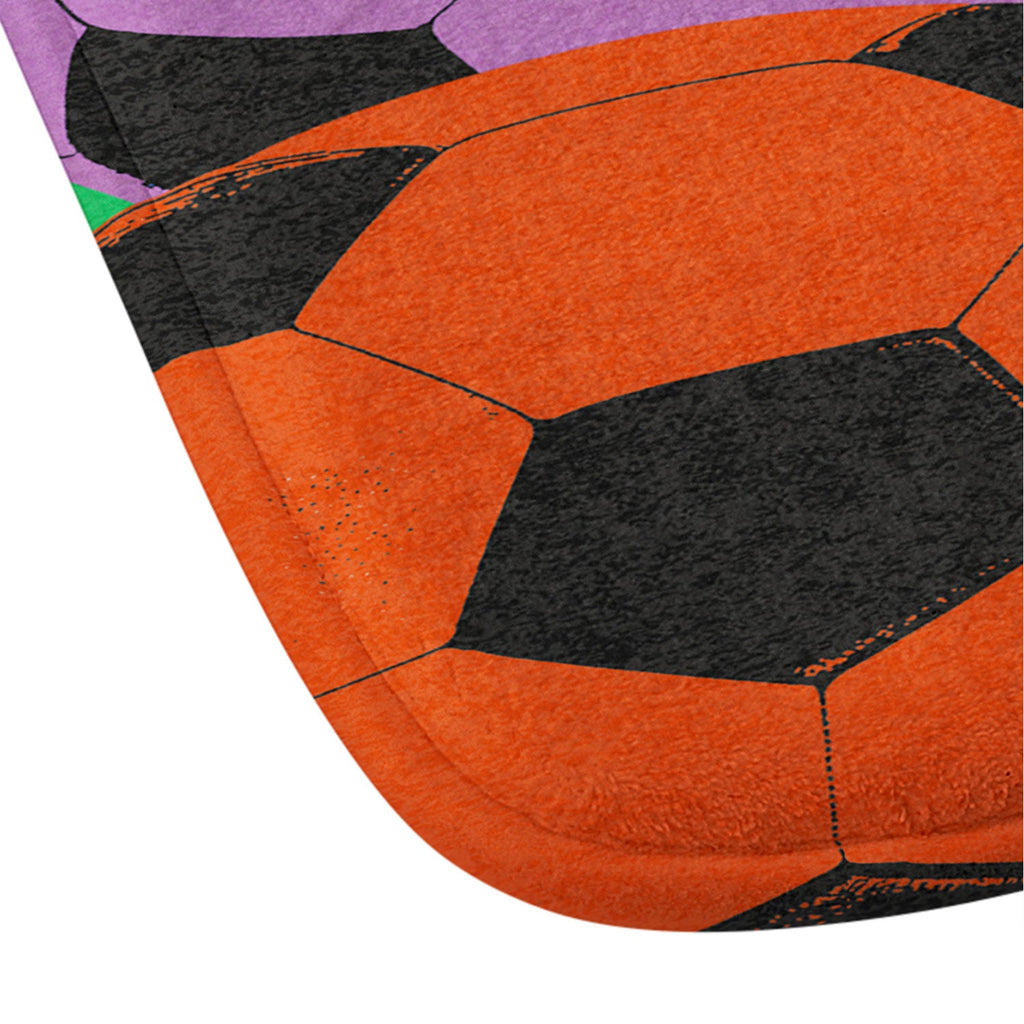Society6 Design Studio World Cup Football Rainbow Memory Foam Bath Mat