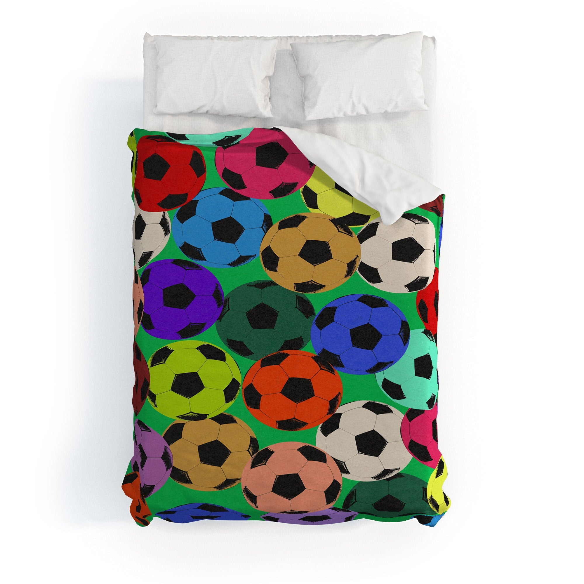 Society6 Design Studio World Cup Football Rainbow Duvet Cover