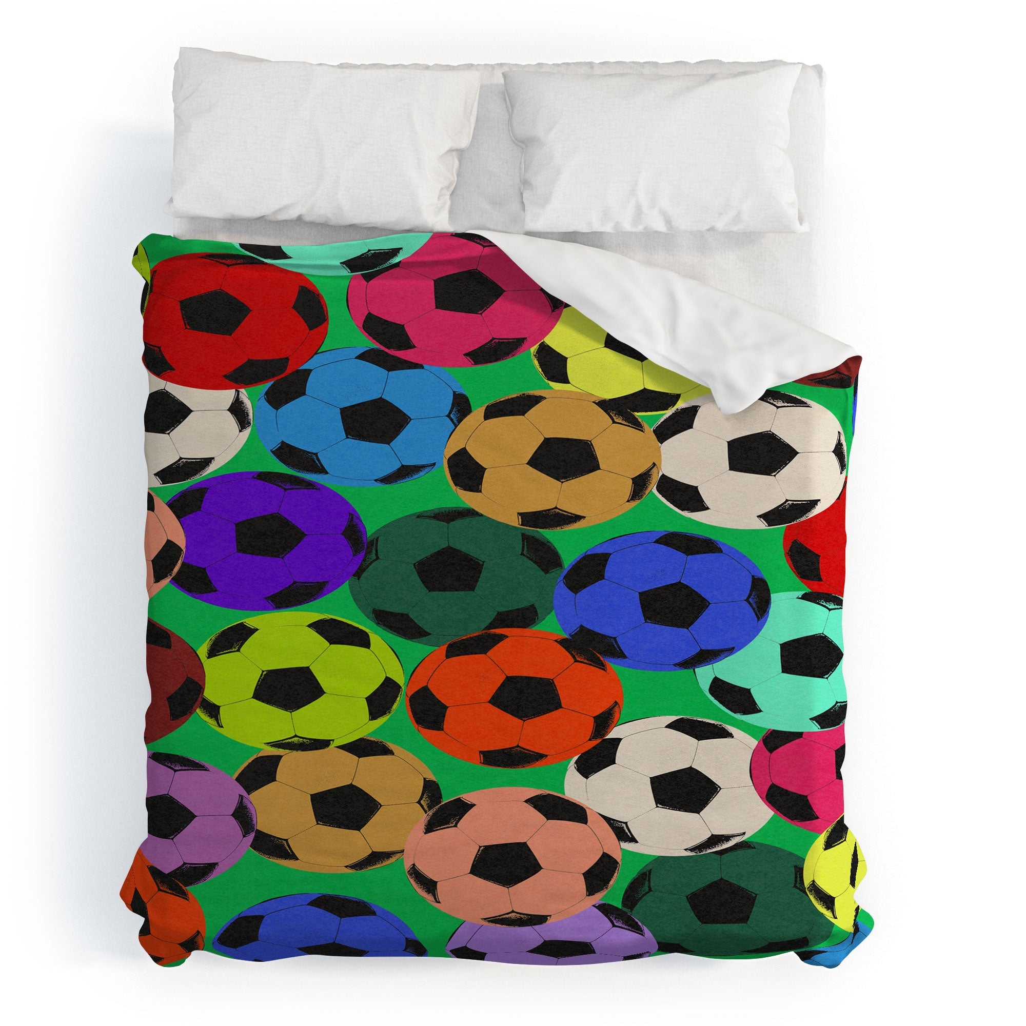 Society6 Design Studio World Cup Football Rainbow Duvet Cover