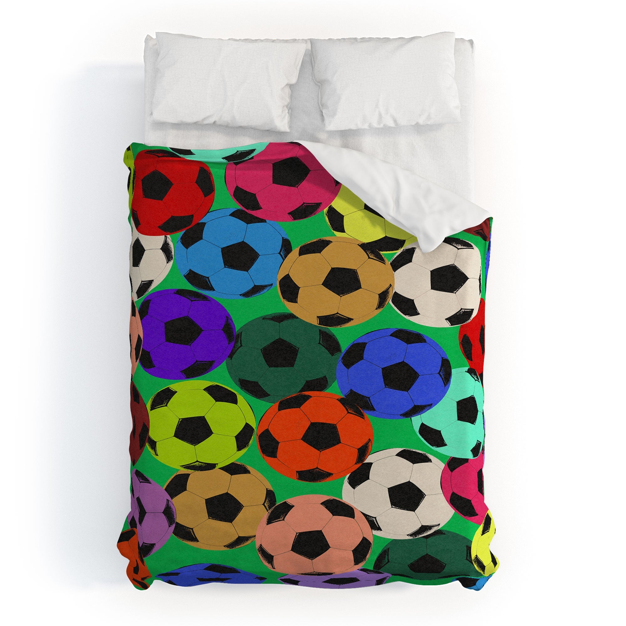 Society6 Design Studio World Cup Football Rainbow Duvet Cover