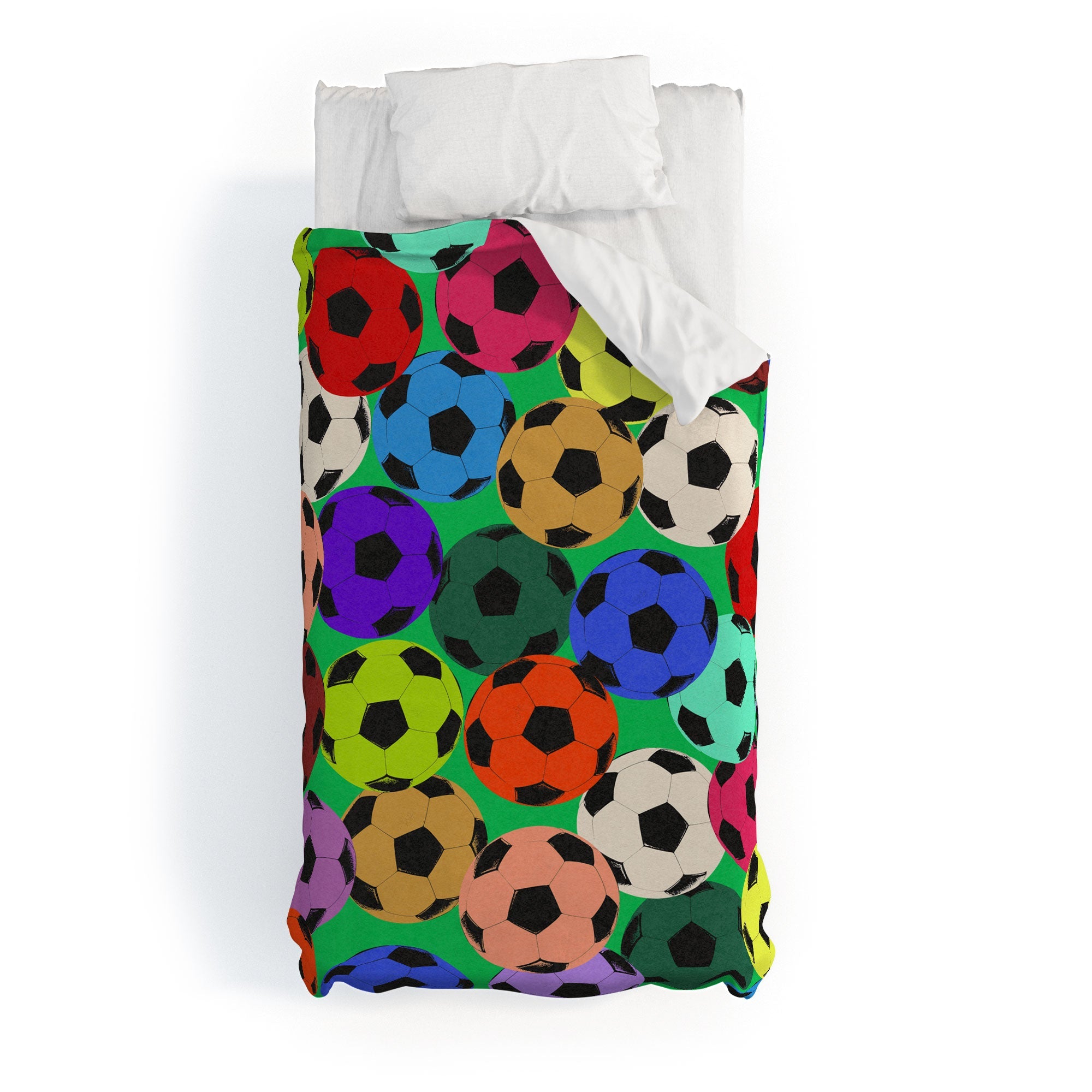 Society6 Design Studio World Cup Football Rainbow Duvet Cover