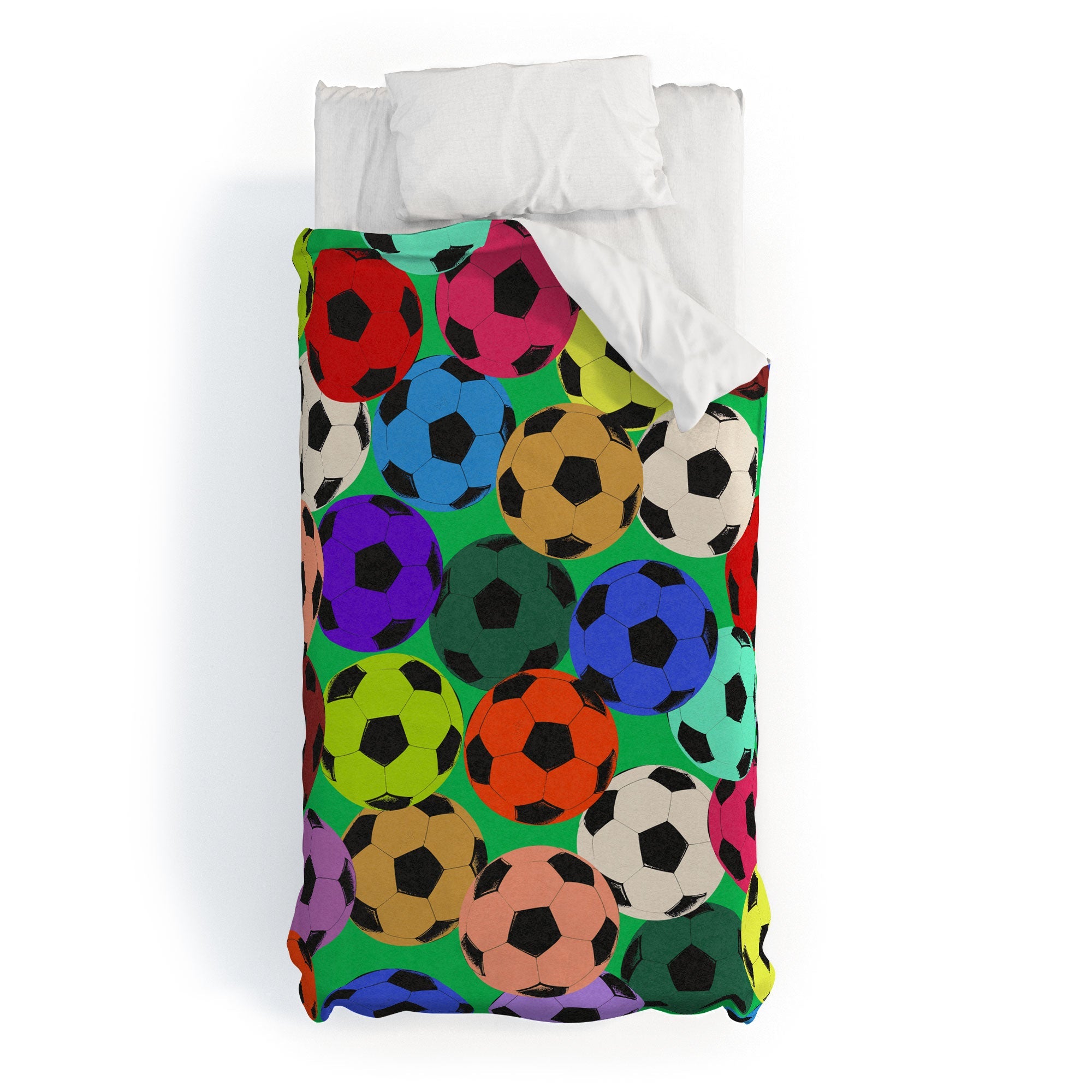 Society6 Design Studio World Cup Football Rainbow Duvet Cover