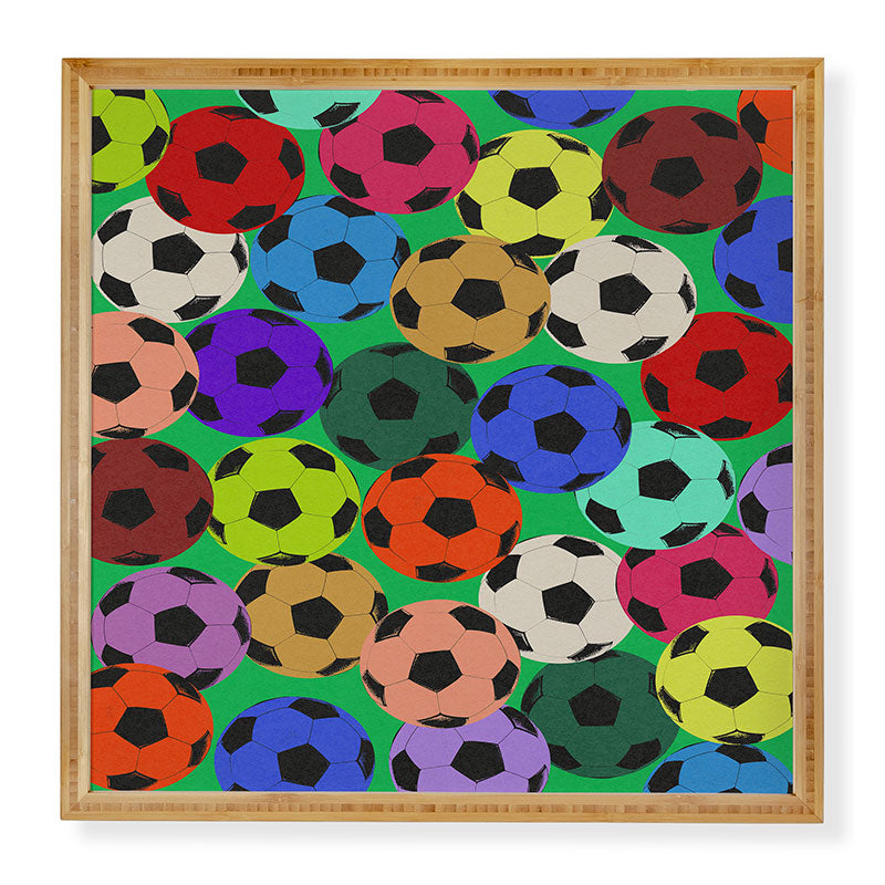 Society6 Design Studio World Cup Football Rainbow Framed Wall Art
