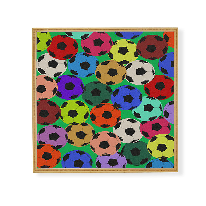 Society6 Design Studio World Cup Football Rainbow Framed Wall Art