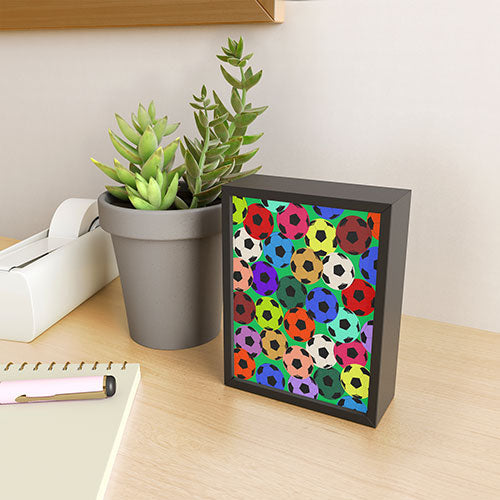 Society6 Design Studio World Cup Football Rainbow Framed Mini Art Print