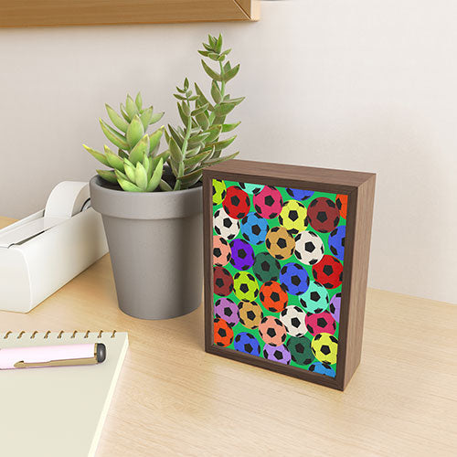 Society6 Design Studio World Cup Football Rainbow Framed Mini Art Print