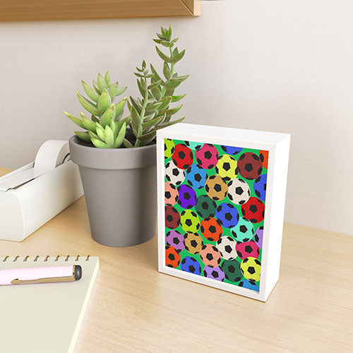 Society6 Design Studio World Cup Football Rainbow Framed Mini Art Print