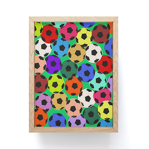 Society6 Design Studio World Cup Football Rainbow Framed Mini Art Print