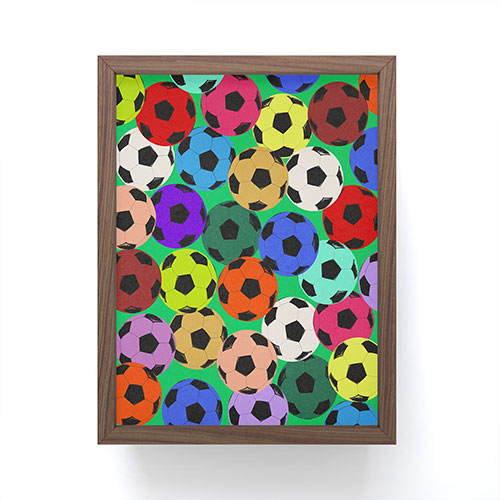 Society6 Design Studio World Cup Football Rainbow Framed Mini Art Print
