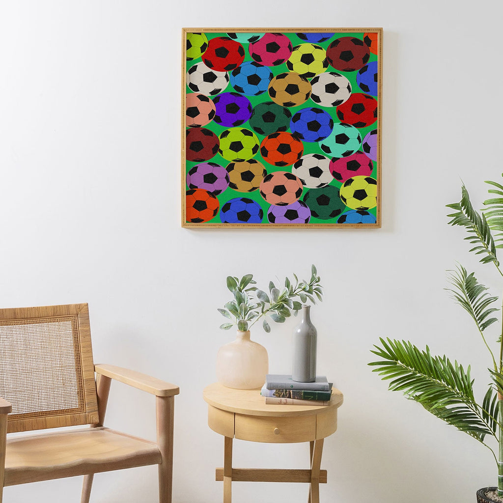 Society6 Design Studio World Cup Football Rainbow Framed Wall Art