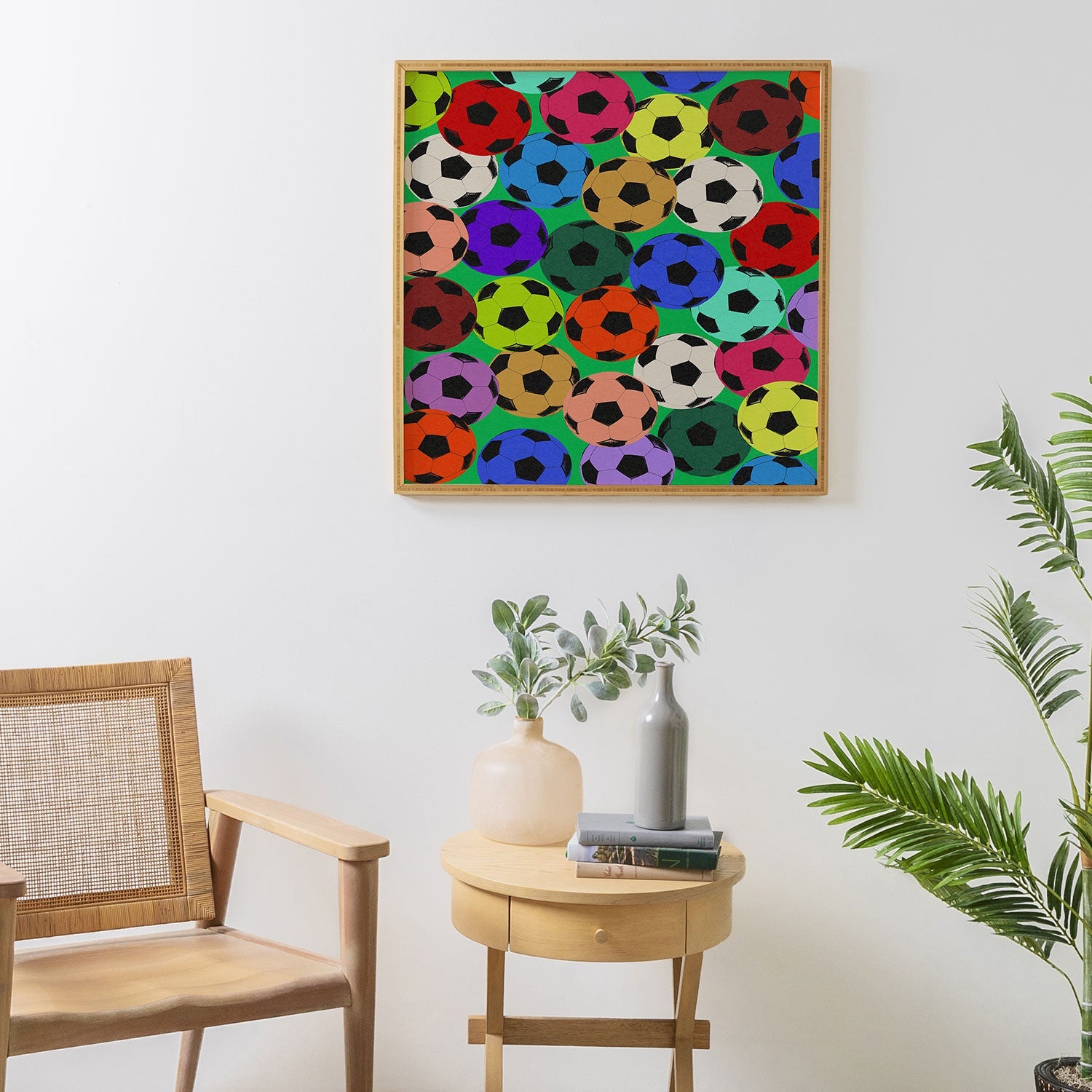 Society6 Design Studio World Cup Football Rainbow Framed Wall Art