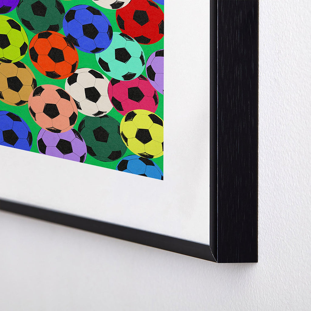 Society6 Design Studio World Cup Football Rainbow Metal Framed Art Print