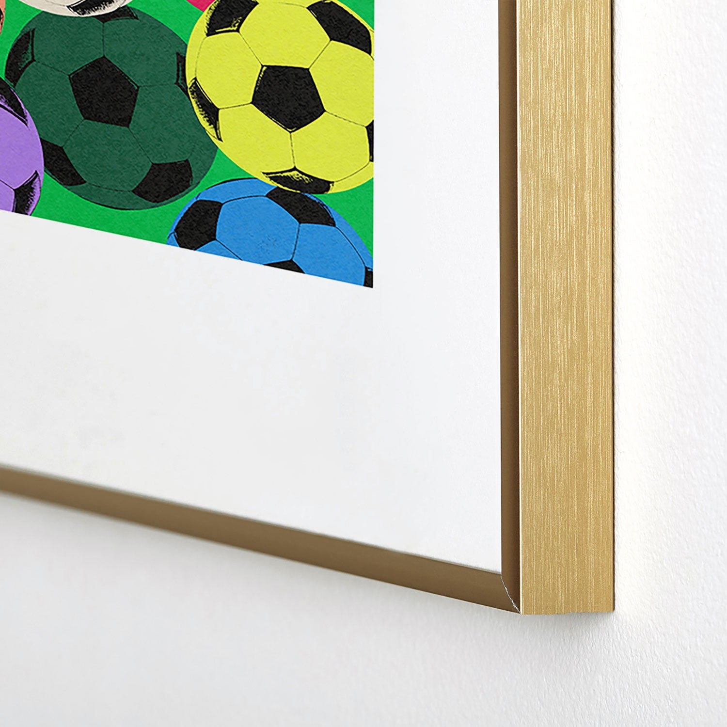 Society6 Design Studio World Cup Football Rainbow Metal Framed Art Print