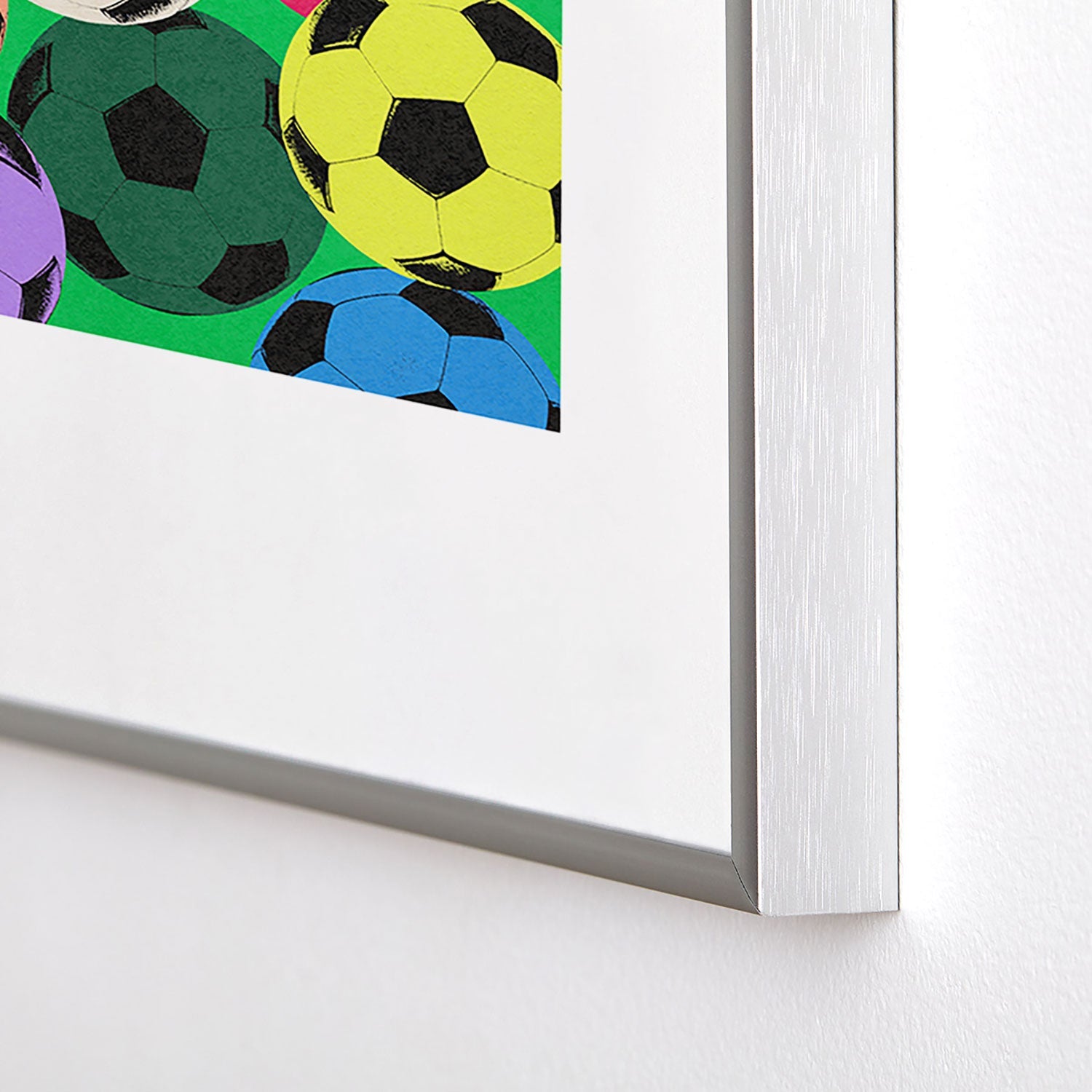 Society6 Design Studio World Cup Football Rainbow Metal Framed Art Print