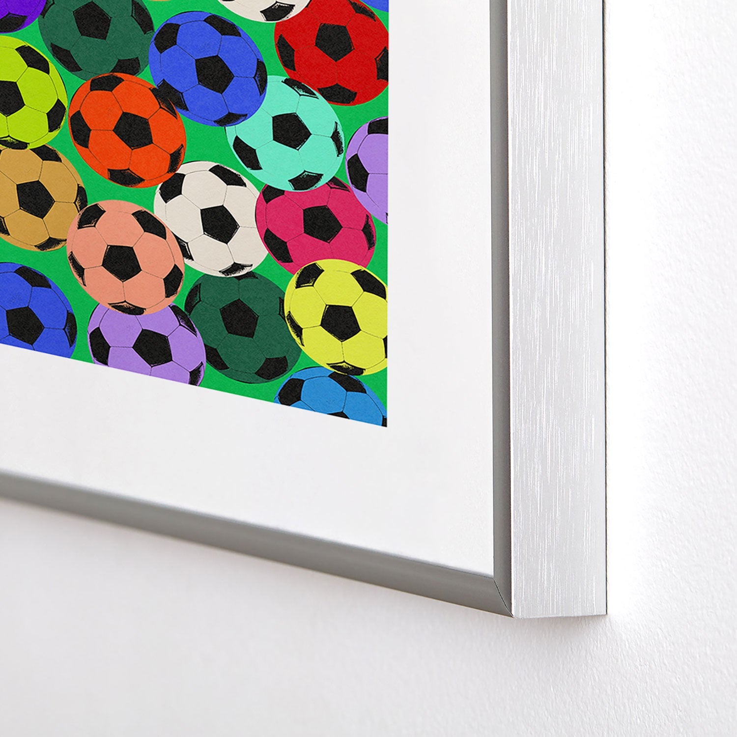 Society6 Design Studio World Cup Football Rainbow Metal Framed Art Print