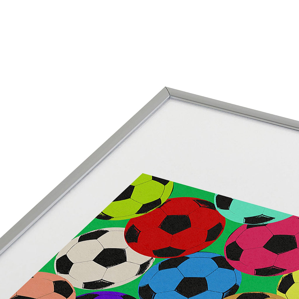 Society6 Design Studio World Cup Football Rainbow Metal Framed Art Print