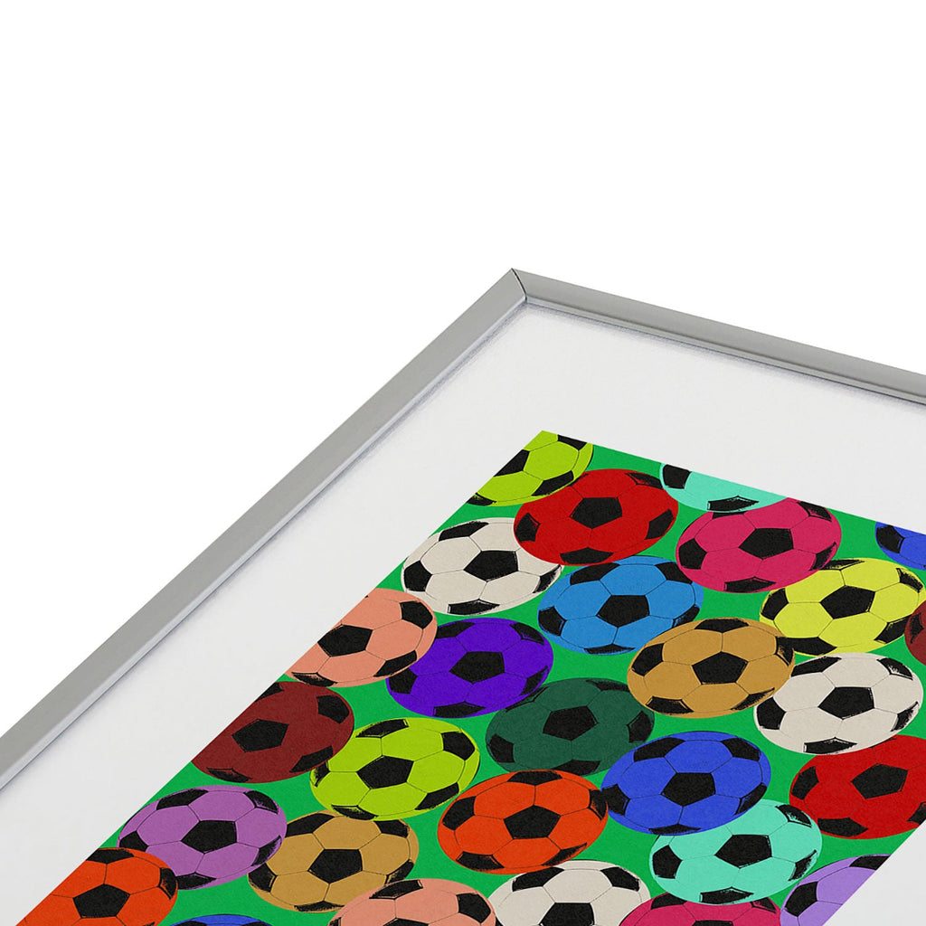 Society6 Design Studio World Cup Football Rainbow Metal Framed Art Print
