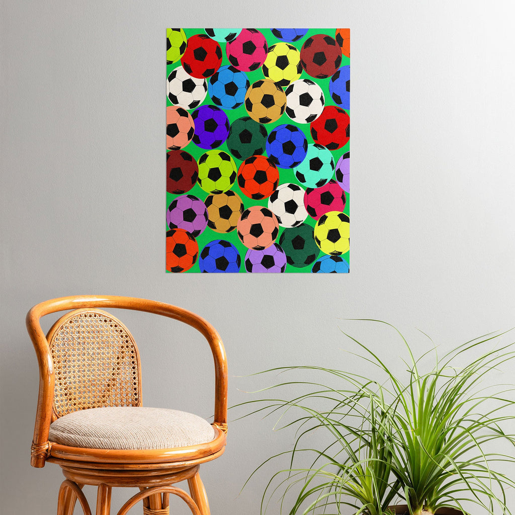 Society6 Design Studio World Cup Football Rainbow Poster