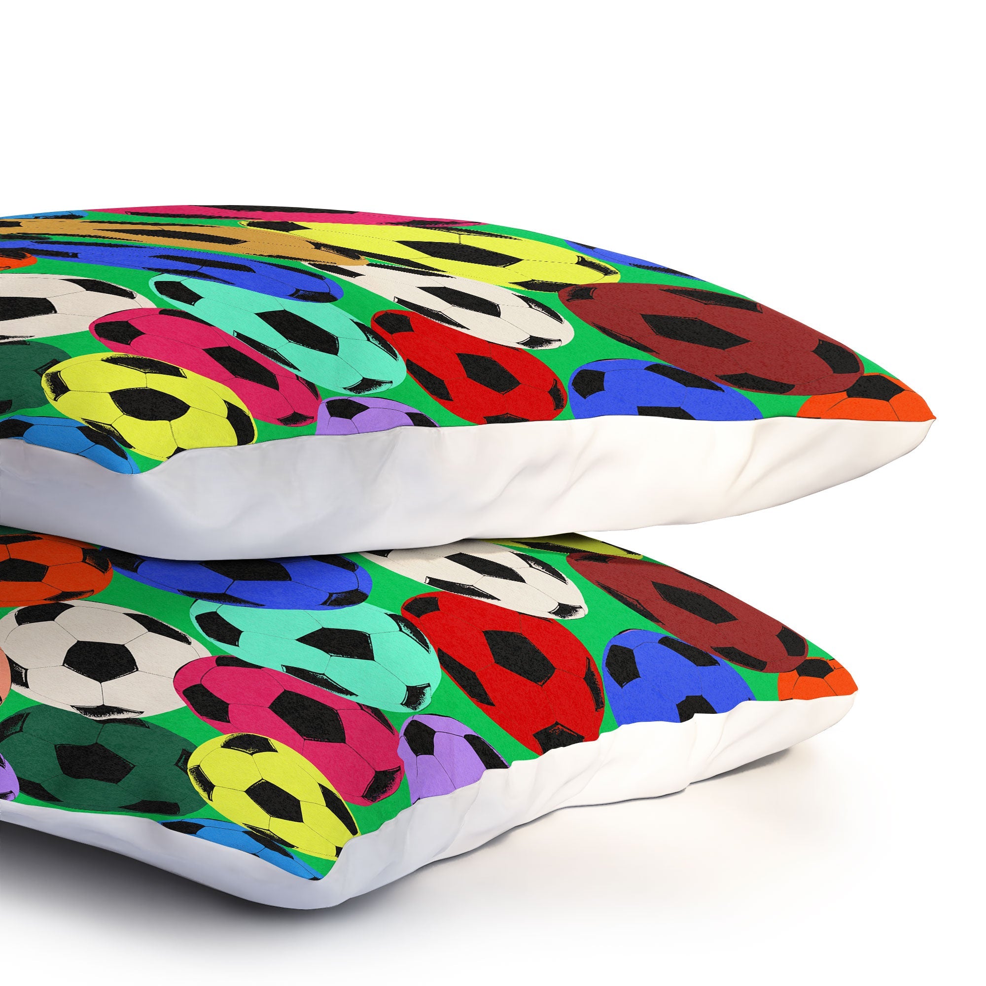 Society6 Design Studio World Cup Football Rainbow Pillow Shams