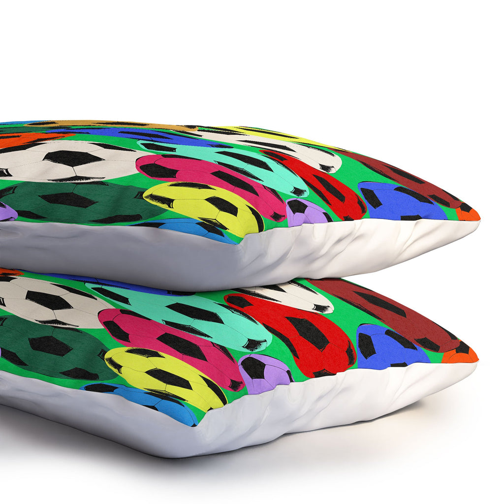 Society6 Design Studio World Cup Football Rainbow Pillow Shams