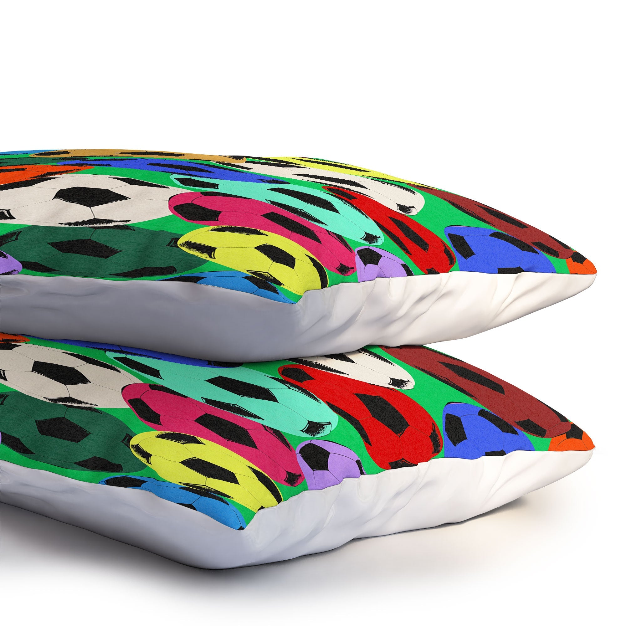 Society6 Design Studio World Cup Football Rainbow Pillow Shams
