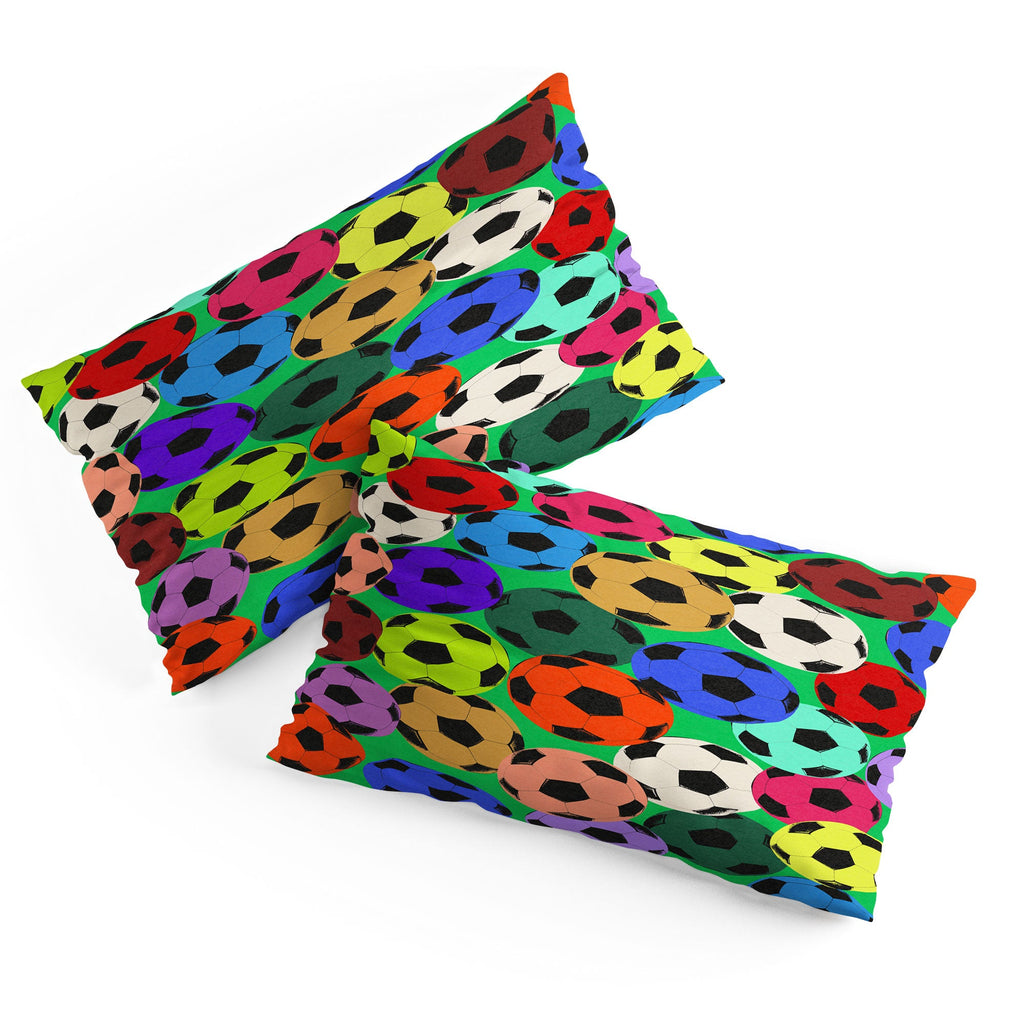 Society6 Design Studio World Cup Football Rainbow Pillow Shams