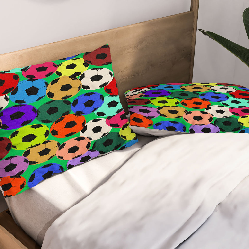 Society6 Design Studio World Cup Football Rainbow Pillow Shams