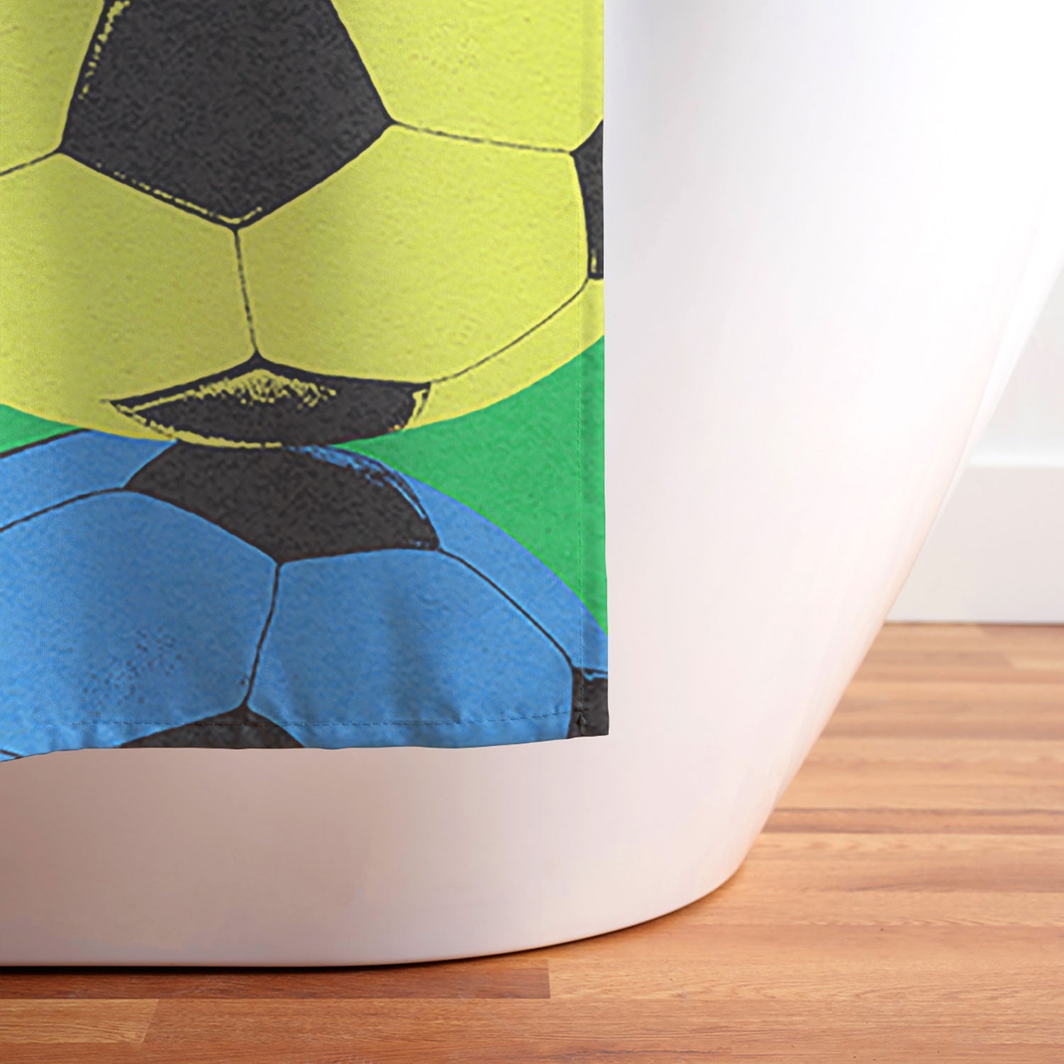 Society6 Design Studio World Cup Football Rainbow Shower Curtain