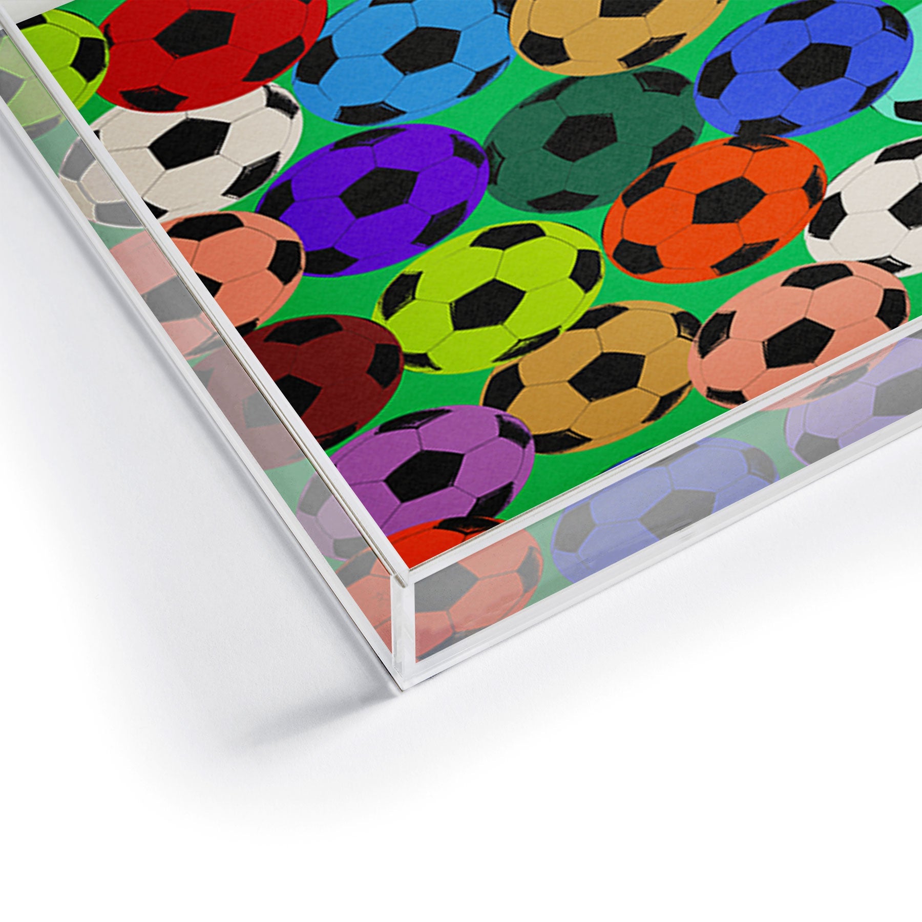 Society6 Design Studio World Cup Football Rainbow Acrylic Tray