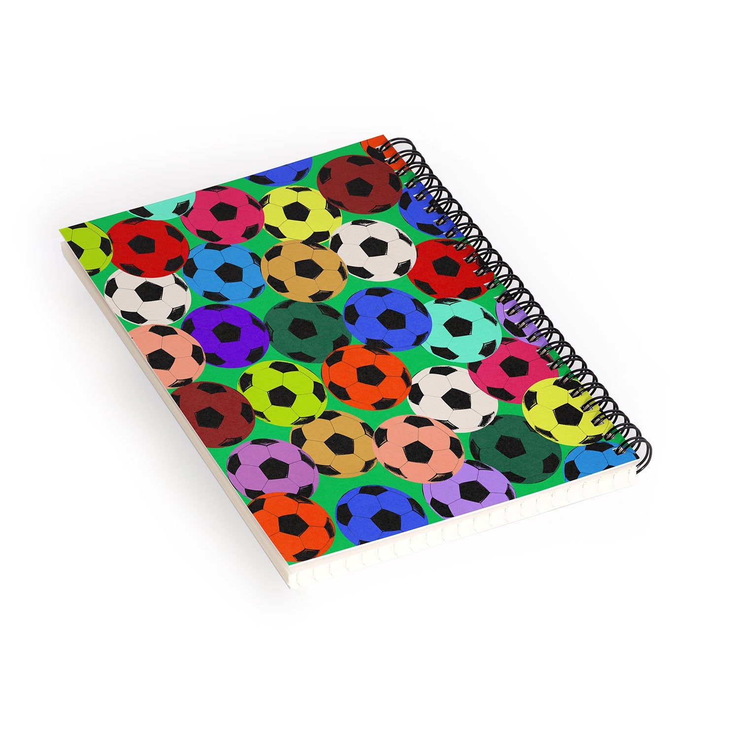 Society6 Design Studio World Cup Football Rainbow Spiral Notebook