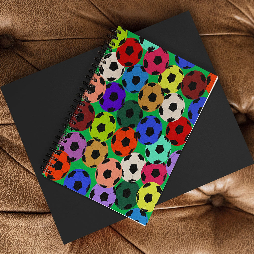 Society6 Design Studio World Cup Football Rainbow Spiral Notebook