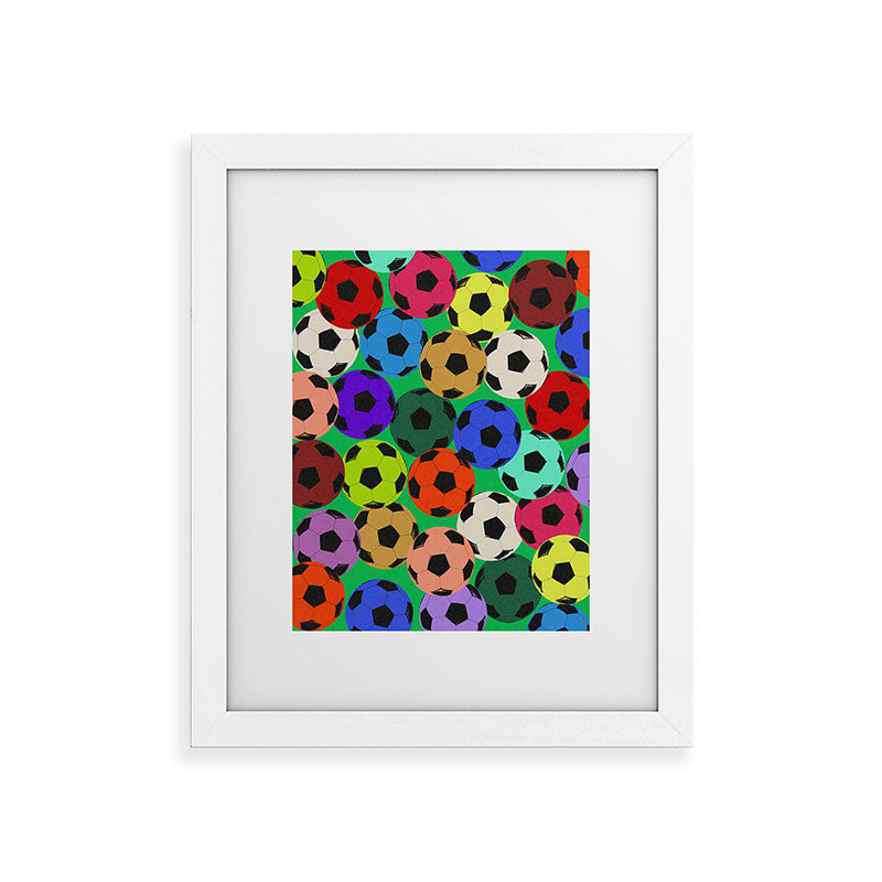 Society6 Design Studio World Cup Football Rainbow Framed Art Print