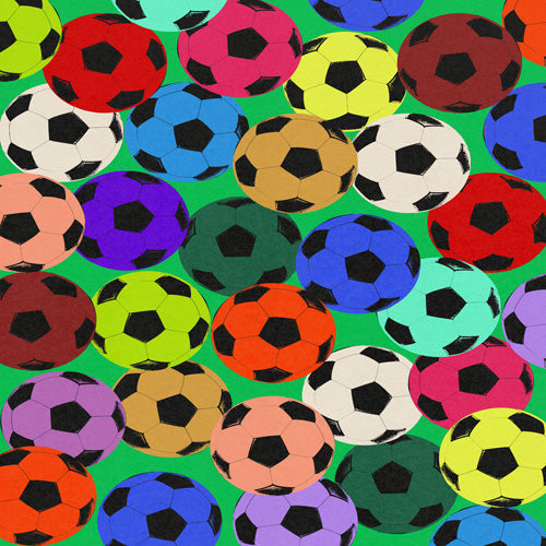 Society6 Design Studio World Cup Football Rainbow Shower Curtain