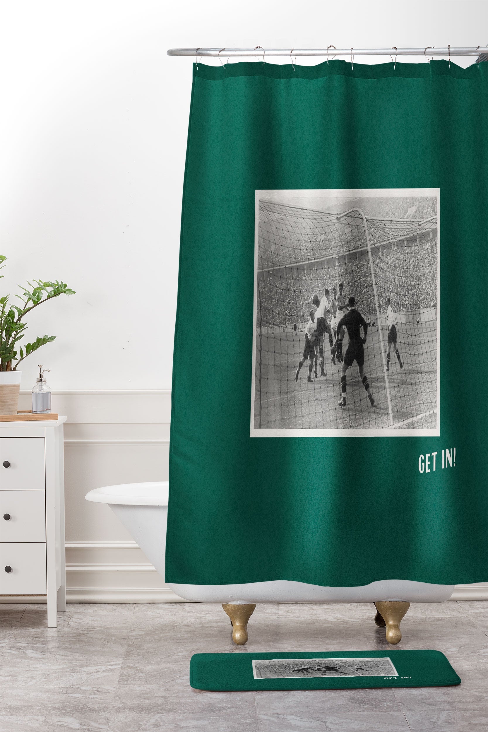 Society6 Design Studio World Cup Get In Memory Foam Bath Mat