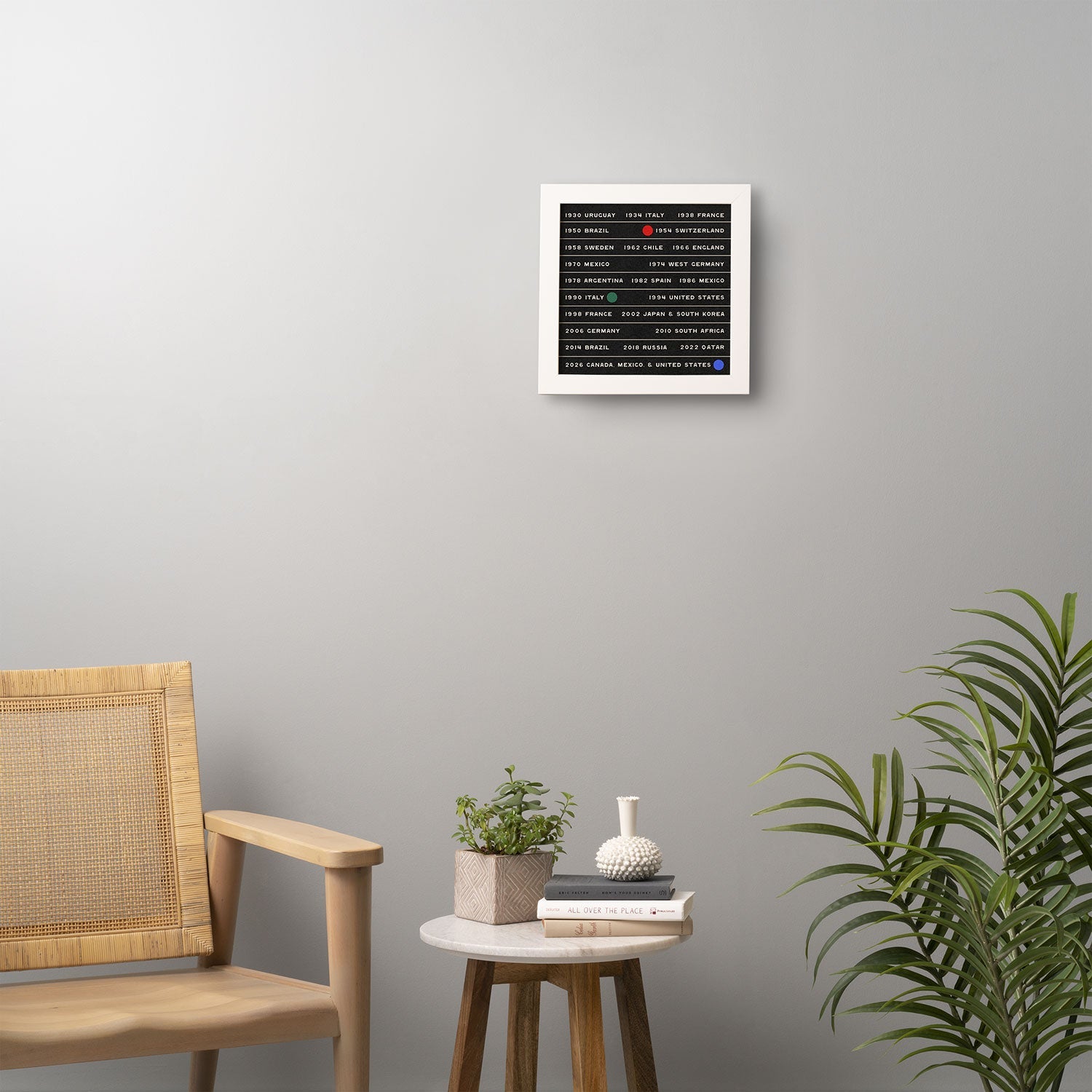 Society6 Design Studio World Cup Since 1930 Framed Wall Art