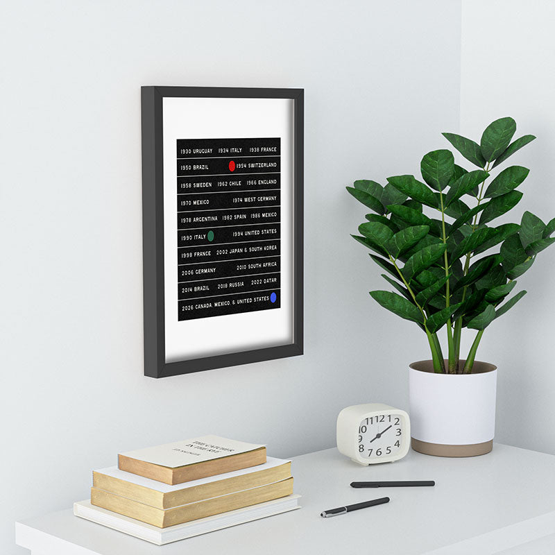 Society6 Design Studio World Cup Since 1930 Recessed Framing Rectangle