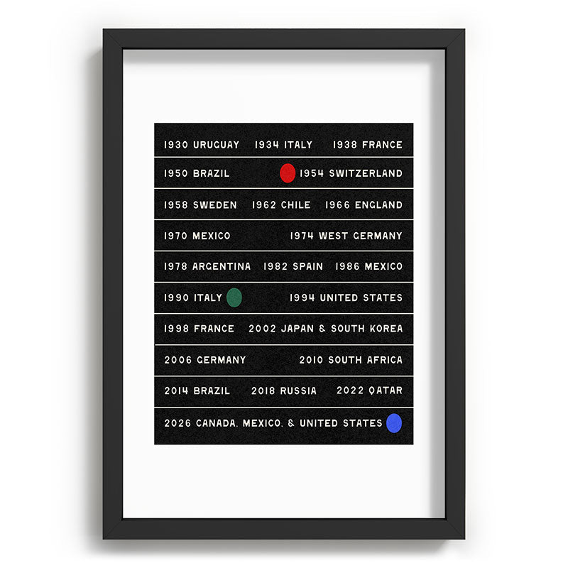 Society6 Design Studio World Cup Since 1930 Recessed Framing Rectangle