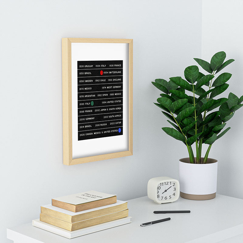 Society6 Design Studio World Cup Since 1930 Recessed Framing Rectangle
