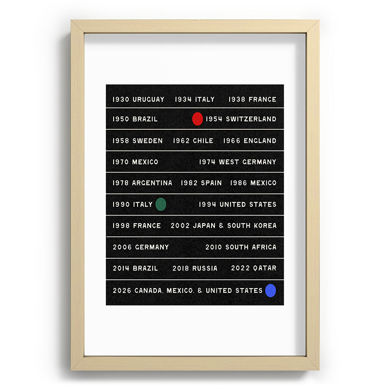 Society6 Design Studio World Cup Since 1930 Recessed Framing Rectangle
