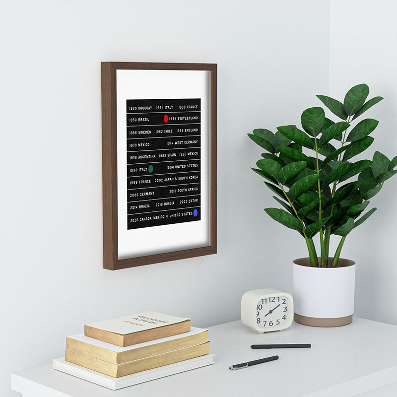 Society6 Design Studio World Cup Since 1930 Recessed Framing Rectangle