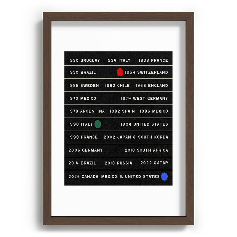 Society6 Design Studio World Cup Since 1930 Recessed Framing Rectangle