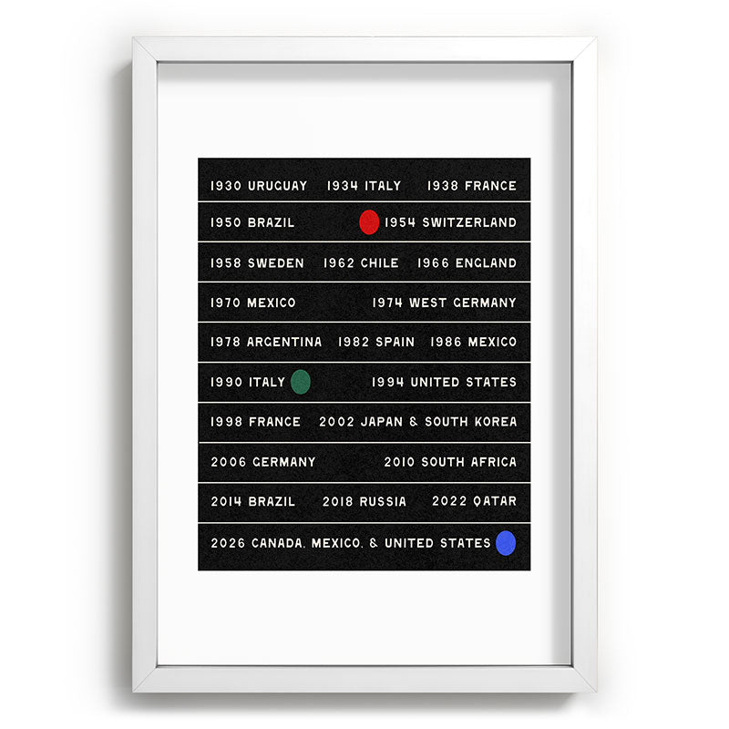 Society6 Design Studio World Cup Since 1930 Recessed Framing Rectangle