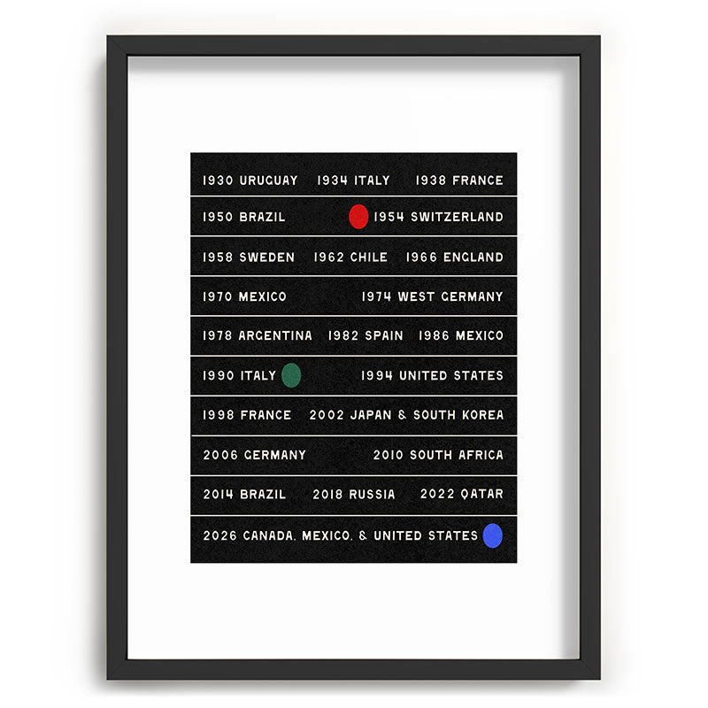 Society6 Design Studio World Cup Since 1930 Recessed Framing Rectangle